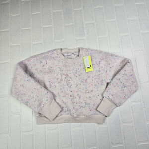 All in Motion Cream Multicolor Faux Shearling Pullover Size XL (14)